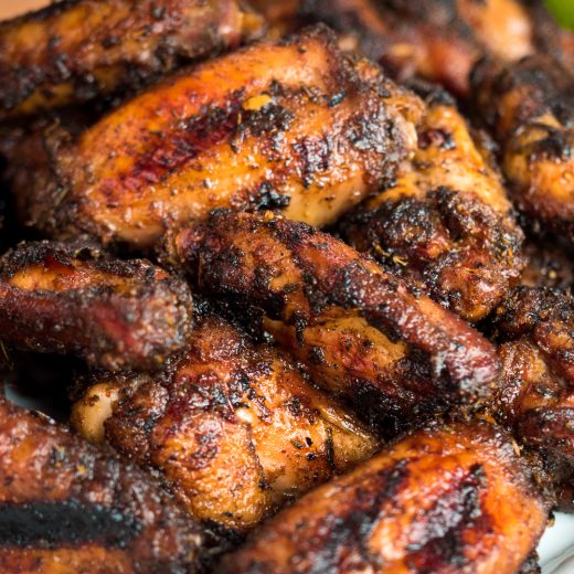 Jamaican Jerk Chicken Wings - Grilled