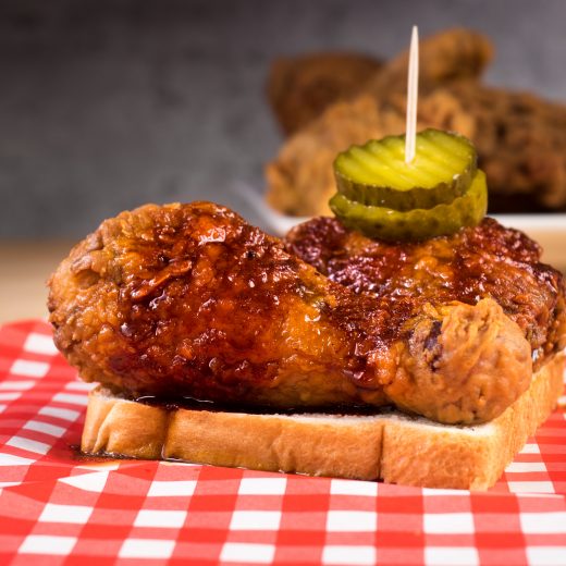Crispy Smoked Chicken with Nashville-Style Hot Sauce