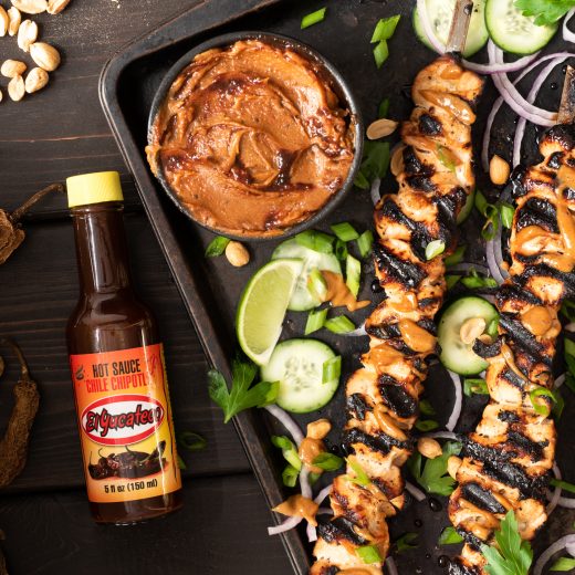 Chicken Satay with Chipotle Peanut Sauce